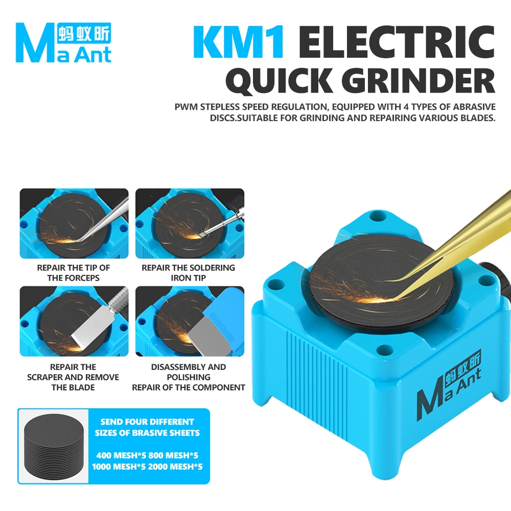 Electronics Repair In Usa - เครื่องเจียรไฟฟ้า MaAnt KM1 7000–15000 RPM สำหรับงานซ่อมอิเล็กทรอนิกส์